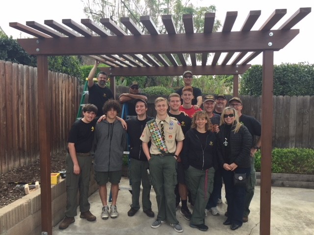 Eagle Scout Builds Pergola for Olive Crest